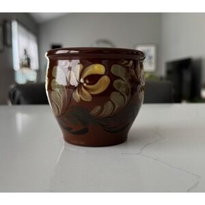 Eldreth Pottery‎ 2004 Redware Folk Art Crock